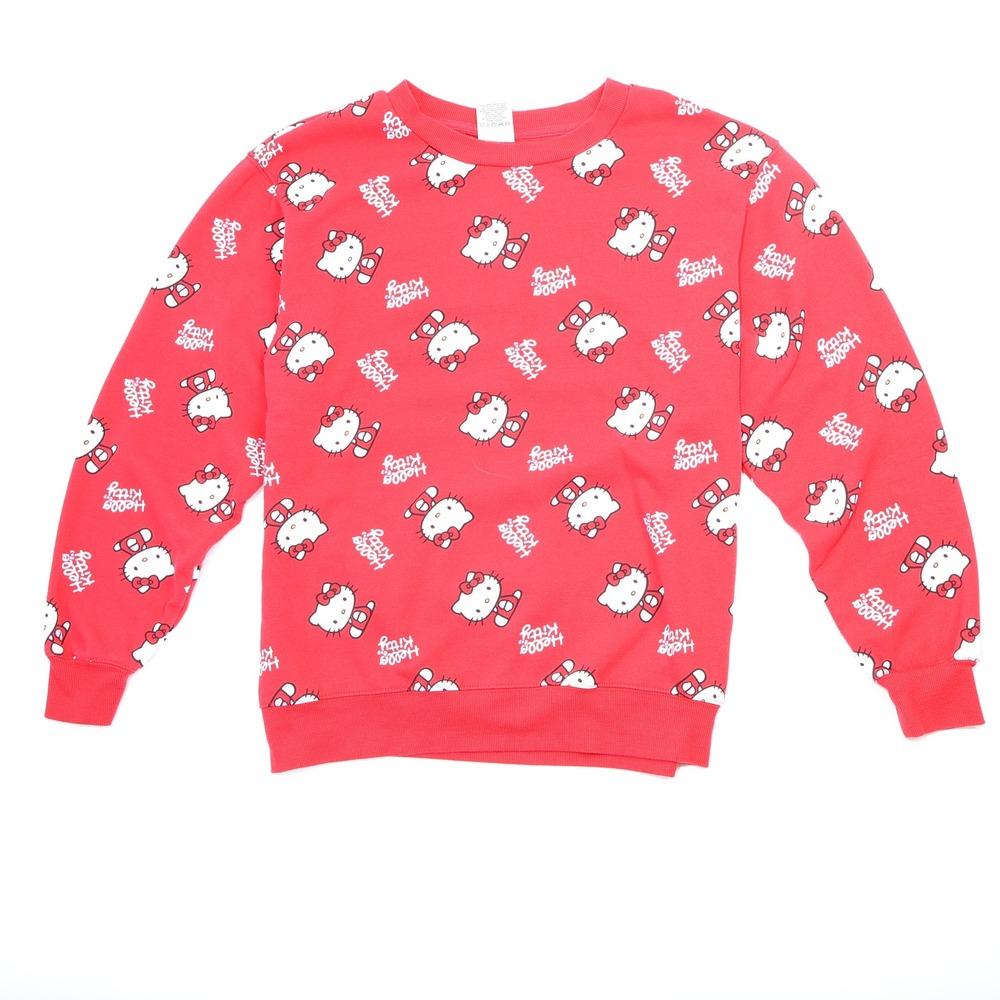 Sanrio Hello Kitty Red All Over Print Sweatshirt Bioworld Women's Large
